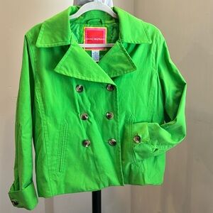 Isaac Mizrahi canvas pea coat with quilted lining